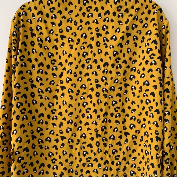 Yellow And Black Button down Blouse - Picture 9 of 15